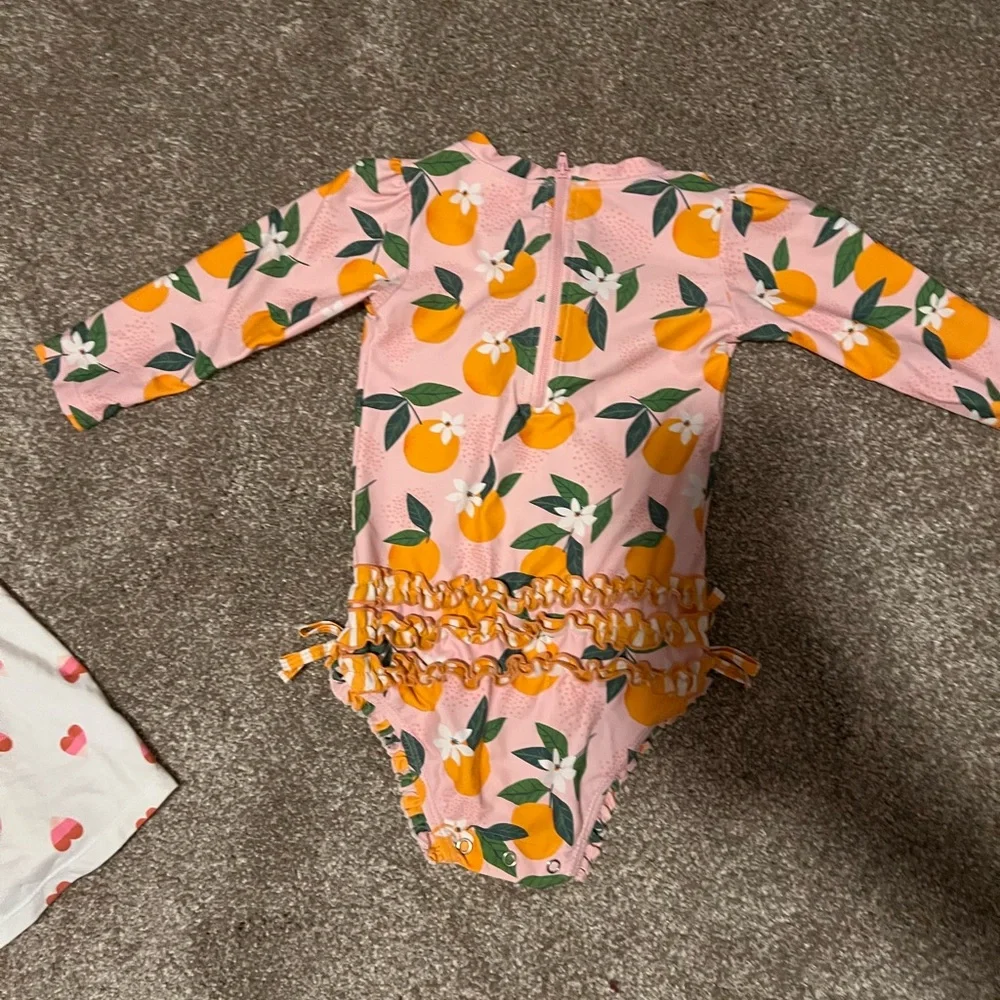 Pink Floral‎ Kids Swimwear
